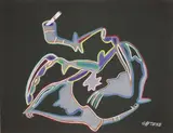 Métamorphose by Marcel Gotène, Gouache sur papier signé en bas à droite, sold Nov 2015