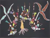 Tam Tam by Marcel Gotène, Gouache sur papier signé en bas à droite, sold Nov 2015