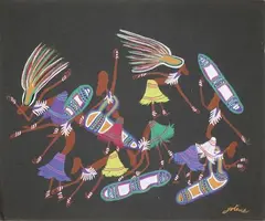 Danseurs by Marcel Gotène, Gouache sur papier signé en bas à droite, sold Nov 2015