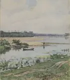 Le pêcheur by Henri Laurent Mouren, Aquarelle signée en bas à droite, sold Oct 2015