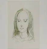 Portrait de femme by Tsuguharu Foujita, 1964, Lithographie monogrammée et datée dans la planche, sold Oct 2015