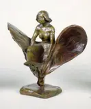 La Loie Fuller by Rupert Carabin, Epreuve en bronze à patine brun clair nuancé rouge, sold Oct 2015