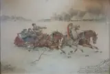 Troïka by Pierre Petrovitch Perchine, 1926, Aquarelle signée et datée «26» en bas à gauche, sold Jun 2015