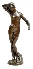 Jeune femme nue by Antonin Jean Paul Carles, Epreuve en bronze à patine brune, sold Jun 2015