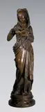 La liseuse by Albert Carrier-Belleuse, Epreuve en bronze à double patine brun clair et frotté or, sold Apr 2015