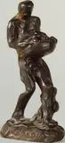 Le porteur by Jules Dalou, Epreuve en bronze à patine brun nuancé, sold Apr 2015