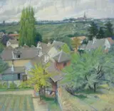 Vue de Mareil Marly by Paul Guion, Pastel situé en bas à droite, sold Mar 2015