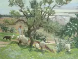 Les hauteurs d'Alger by Paul Guion, Pastel, sold Mar 2015