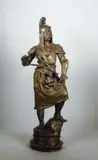 Le Tartare mandchou by Alfred Barye, Epreuve en bronze à patine brun frotté vieil or, sold Mar 2015