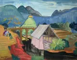 Le lavoir à Dalat by André Maire, 1949, Gouache signée et datée en bas à gauche, sold Mar 2015