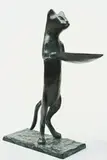 Le chat, maître d'hôtel by Diego Giacometti, Épreuve en bronze d'édition non numérotée à patine brune nuancée de vert, sold Nov 2008