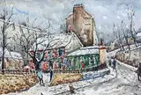 Paris, le lapin Agile by L. P. Robert Lavoine, Aquarelle signée en bas à droite, sold Oct 2008