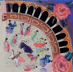 LA CORRIDA by Raoul Dufy, Gouache sur papier, sold Oct 2008