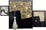 L'ALIMENT BLANC", 1958- 1963 Triptyque composé de: - Un panneau central: technique mixte sur toile et aliment blanc by Robert Malaval, Panneau central:, sold Oct 2008
