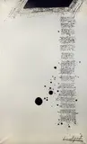 ÉCRITURES" 1962 by Bernard Quentin, Gouache sur papier marouflé sur toile signé et daté en bas à droite, contresigné et contre, sold Oct 2008
