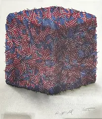 Compression de drapeaux américains by César Baldaccini, Lithographie, sold Apr 2025