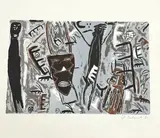 Masque d'inspiration africaine by Hélène Delprat, Lithographie, sold Apr 2025