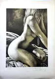 Femme nue de profil, assise sur les genoux by Loïc Dubigeon, Lithographie, sold Apr 2025