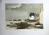 Paysage de bord de mer by Loïc Dubigeon, Lithographie Dimensions avec marge :, sold Apr 2025
