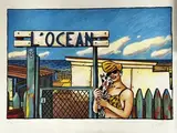Femme à la plage by Jacques de Loustal, Lithographie, sold Apr 2025