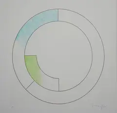 Composition géométrique by Gottfried Honegger, Lithographie sur papier, sold Apr 2025