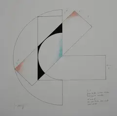 Composition géométrique by Gottfried Honegger, Lithographie sur papier, sold Apr 2025