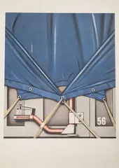 La Bâche bleue by Peter Klasen, 1980, Lithographie sur papier, sold Apr 2025