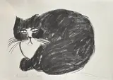 Chat by Walasse Ting, Lithographie, sold Apr 2025