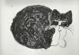 Chat by Walasse Ting, Lithographie, sold Apr 2025