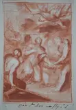 Le martyre de Sainte Catherine by Antonio Nasini, Sanguine, mise au carreau, sold Apr 2025