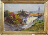 Paysage au précipice by Maximilien Luce, Panneau, sold Apr 2025