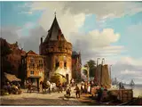 Der Schreiersturm in Amsterdam by Willem Koekkoek, oil on canvas, offered Sep 2015