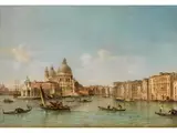 Venedigvedute mit Santa Maria Della Salute by Giovanni Grubacs, oil on canvas, sold Mar 2026