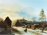 Ein Wintertag by Barend Cornelis Koekkoek, oil on canvas, sold Sep 2024
