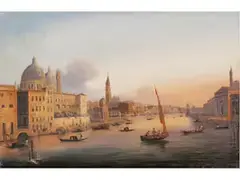 Venedig in Abendstimmung by Giovanni Grubacs, oil on canvas, sold Jun 2026