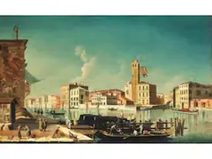 Venedig – Canal Grande am Zufluss des Canale di Cannaregio by Michele Marieschi, oil on canvas, offered Jun 2023