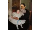 Portrait der Signora Stefani mit Ihrer Enkelin by Richard Edward Miller, oil on canvas, offered Mar 2026