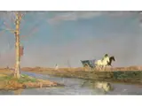 Fra Aquileia ed Altino by Beppe Ciardi, oil on canvas, sold Sep 2024