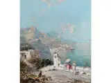 Blick auf die Sommerliche Amalfiküste by Franz Richard Unterberger, oil on canvas, offered Mar 2023