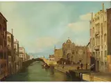 Blick auf den rio dei Mendicanti und der Scuola di san Marco by Francesco Zanin, oil on canvas, sold Dec 2023