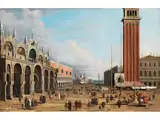 Venedig - Markusplatz mit Campanile und Blick auf die Piazzetta by Vincenzo Chilone, oil on canvas, sold Dec 2024