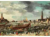 Venedig – die Abfahrt des Bucintoro by Francesco Zanin, oil on canvas, sold Dec 2024
