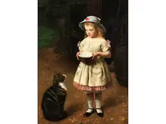 S pet by Otto Scholderer, oil on canvas, offered Mar 2024