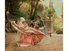Untitled by Frédéric Soulacroix, oil on canvas, sold Sep 2022