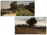 Spätsommerliche Landschaft mit Wäldchen by Giovanni Battista Filosa, 1850 - 1935, oil on panel, offered Apr 2016