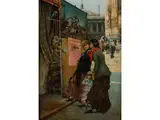 Der Venezianische Schausteller by Cecil van Haanen, oil on canvas, offered Jun 2023