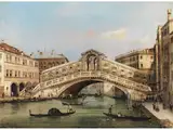 Die Rialtobrücke in Venedig by Giovanni Grubacs, oil on canvas, sold Sep 2025