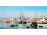 Blick auf Venedig mit der Punta Della Dogana by Friedrich Nerly d. J., oil on canvas, offered Sep 2023