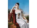 Dame in Weissem Kleid in Landschaft by Marie-Guillemine Benoist, oil on canvas, sold Mar 2023