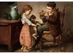 Untitled by Antonio Rotta, oil on canvas, offered Dec 2022